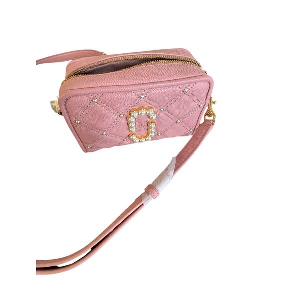 Marc Jacobs NWT The Quilted Softshot 17 in Pink with Pearl Embellishments - Picture 12 of 16